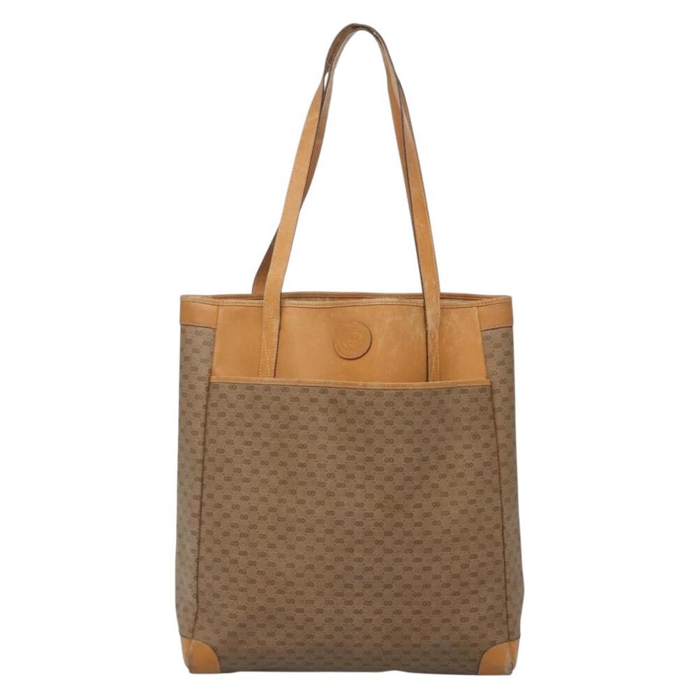 GUCCI Micro GG Canvas Tote Bag Pvc Beige Gold 002 123 002 123 - Picture 2 of 16
